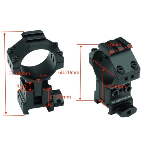 Eagle Vision Adjustable Scope Mounts 34mm Weaver