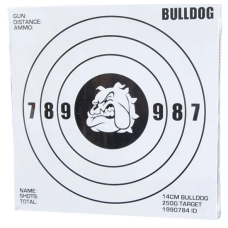 BULLDOG PACK OF 100 Card Targets 14cm Square White