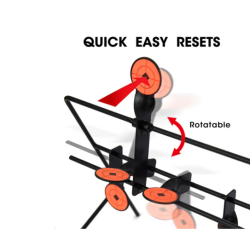 Trimex Arms Rotating Spinner Self-Resetting Metal Target–9+1