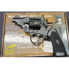 EX DEMO Webley MKVI 2.5" Civilian .22 Pellet Black Finish