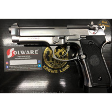 KL M92 Polished Chrome Blowback 4.5 air pistol