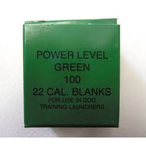 22 Dog Dummy Launcher Blanks - Green Low Power