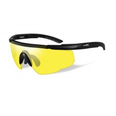 Wiley X Saber Advanced Shooting Glasses Yellow Lens Black Frame 