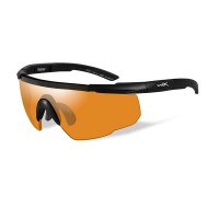 Wiley X Saber Advanced Shooting Glasses Rust Lens Black Frame 