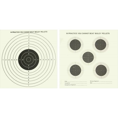 Bisley Double Sided AIr Gun Card Targets 50 x 17cm x 17cm