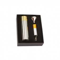 Cartridge Flask & Torch Gift Set by Bisley