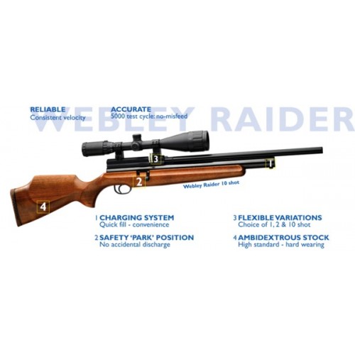 Webley Raider 12 Synthetic Stock PCP Air Rifle
