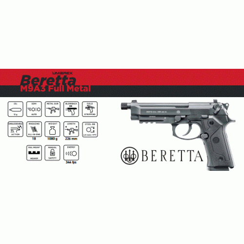 Beretta M9A3 Full Metal Black