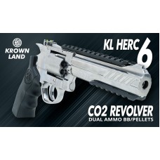 KLI Titan 6 Inch Chrome Revolver Dual Ammo 