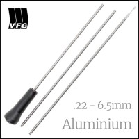 VFG Aluminum 22 - 6.5mm 3 Piece Cleaning Rod with Adaptor