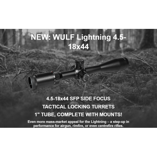 Wulf Lightning 4.5-18x44 SFP with Side Focus Parralax