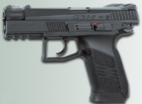 Picture of ASG CZ 75 P-07 4.5mm / .177 Black BLOWBACK CO2 Pistol