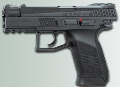 Picture of ASG CZ 75 P-07 4.5mm / .177 Black BLOWBACK CO2 Pistol