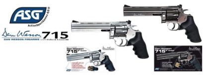 Picture of ASG Dan Wesson 715 6" Grey Steel Revolver 177 Pellet Shooting Version