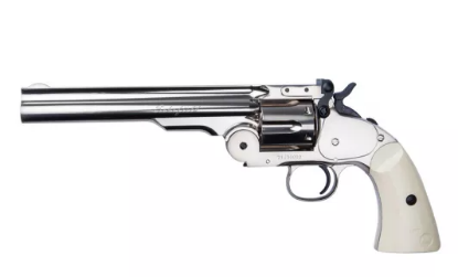 Picture of ASG Schofield .177 Pellet Revolver in Silver Chrome