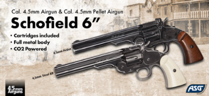 Picture of ASG Schofield No.3 Steel Grey Finish 4.5mm BB Revolver