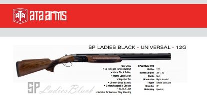 Picture of ATA Arms Ladies Silverline Sporter Universal Over Under Shotgun