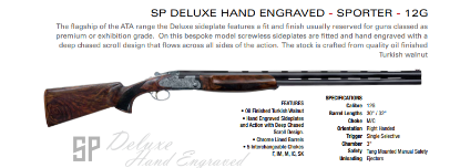 Picture of ATA SP Deluxe Hand Engraved Sideplate 12G Shotgun