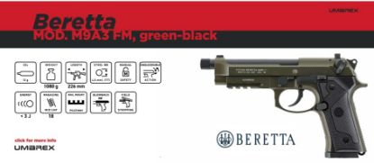 Picture of Beretta M9A3 FM Green Black Co2 Air Pistol by Umarex