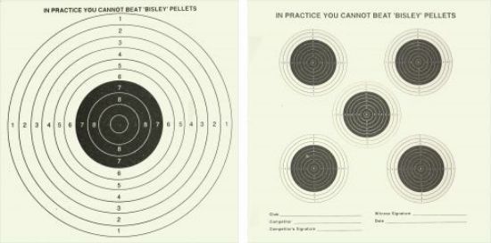 Picture of Bisley Double Sided AIr Gun Card Targets 50 x 17cm x 17cm