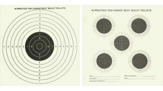 Picture of Bisley Double Sided Card Targets 14cm x 14cm (50) 5 Targets