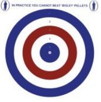 Bisley Red White & Blue Card Targets 14cm x 14cm (50)