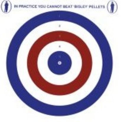 Picture of Bisley Red White & Blue Card Targets 14cm x 14cm (50)