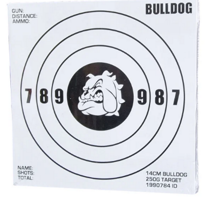 Picture of BULLDOG PACK OF 100 Card Targets 14cm Square White