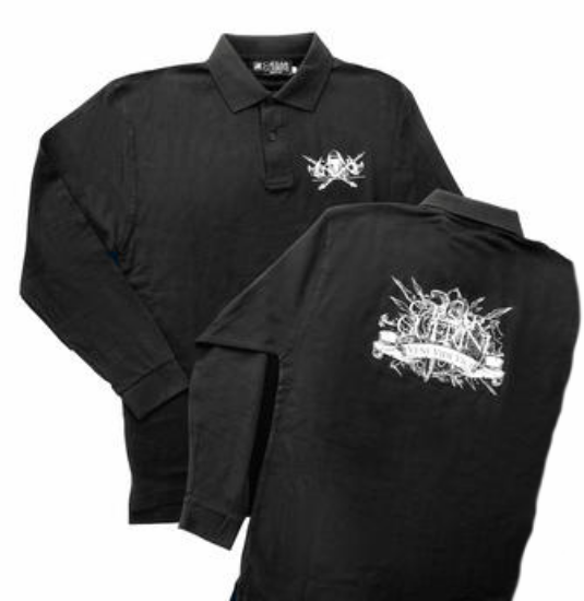 Picture of Caesar Guerini Black Polo Long Sleeve 