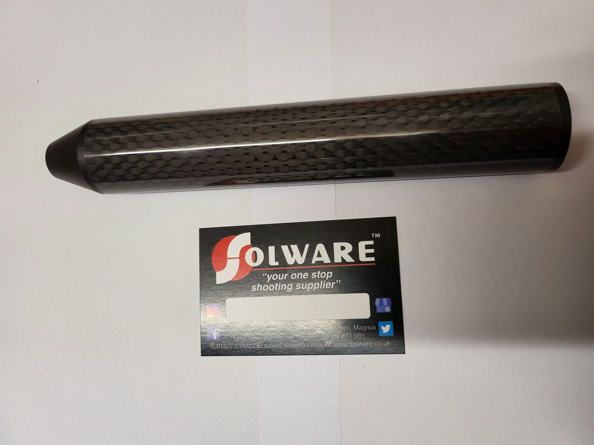 Carbon Fibre Look Silencer Moderator. Solware Ltd.