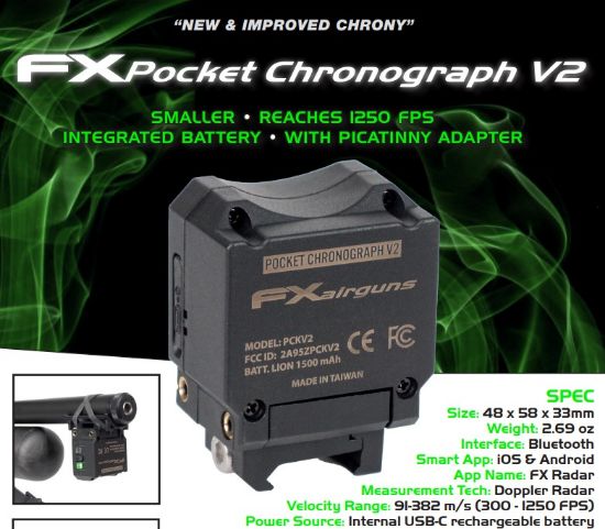 Picture of FX Chrono - FX Pocket Radar Chronograph V2