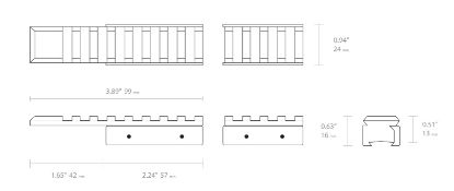 Picture of Hawke Dovetail to Weaver Picatinny Rail Convertor