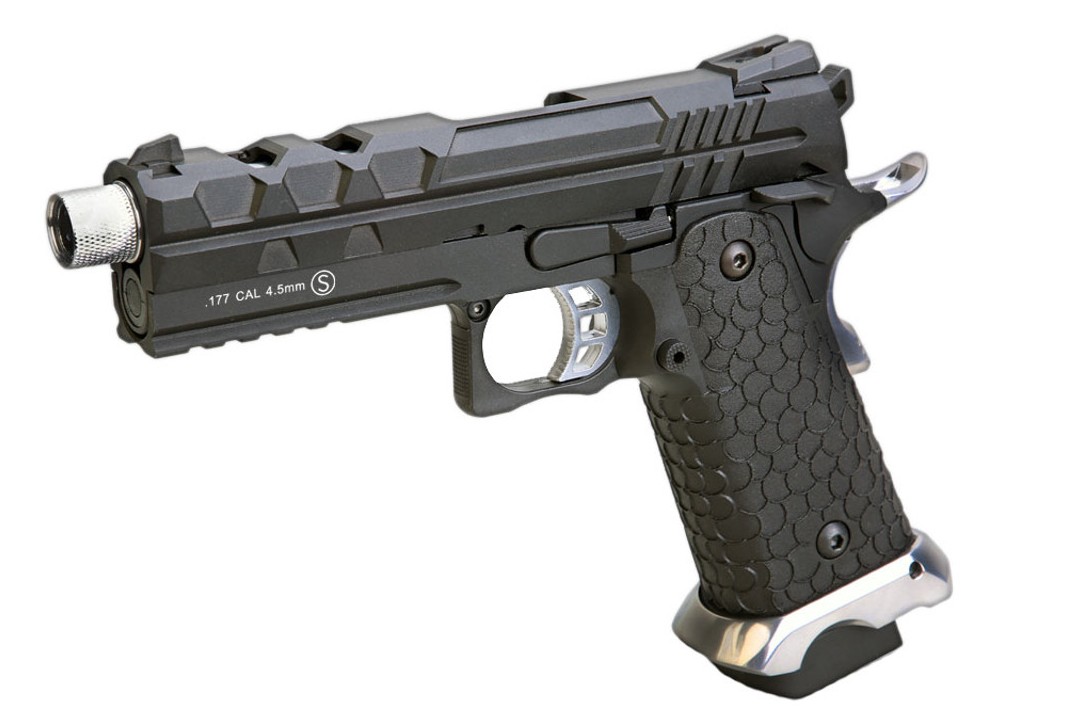 KLI Kikimora Hi-Capa 5.1 Co2 Blowback Pistol 4.5mm Black. Solware Ltd.