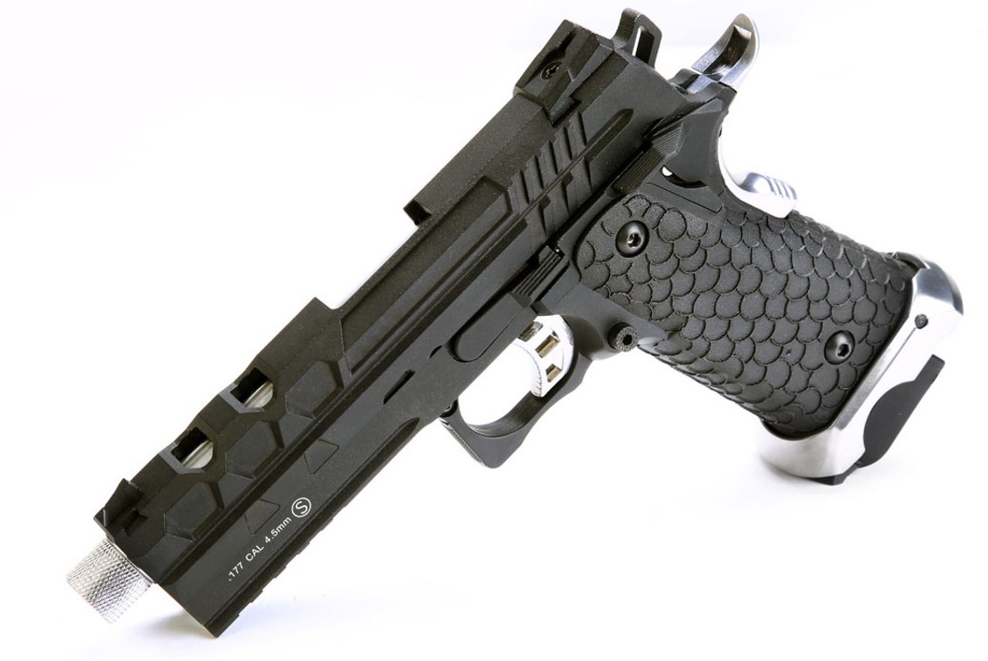KLI Kikimora Hi-Capa 5.1 Co2 Blowback Pistol 4.5mm Black. Solware Ltd.