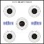 Picture of Milbro 14cm Card 5 Spot Card Targets Pack Size 100