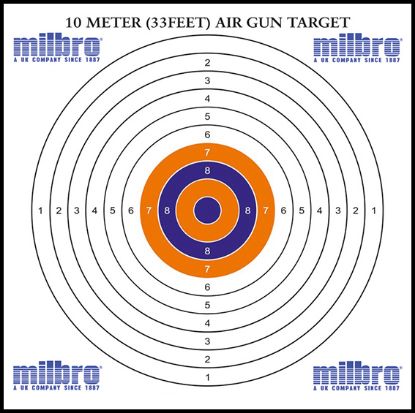 Picture of Milbro 14cm Card Targets Pack Size 100