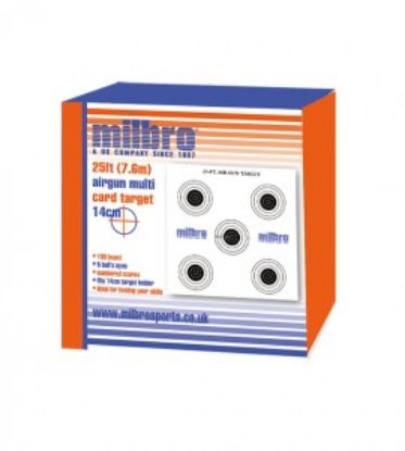 Picture of Milbro SPARE CARD TARGETS (100)  ZMULTARG17CM (17cm x 17cm)
