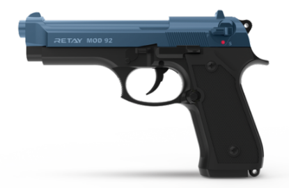 Picture of Retay Mod 92 Blank Firer Black/Blue 9MM P.A.K Pistol