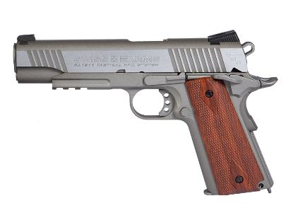 Picture of Swiss Arms Colt 1911 Tactical Rail Gun Nickle Heavy Weight 4.5mm Air Pistol
