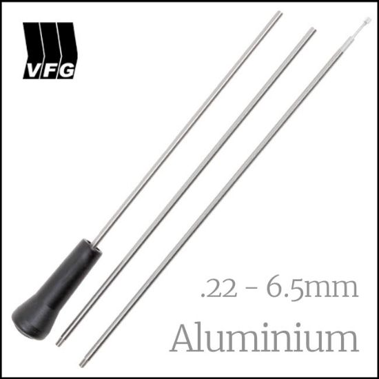 Picture of VFG Aluminum 22 - 6.5mm 3 Piece Cleaning Rod with Adaptor