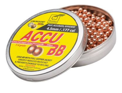 Picture of Webley ACCU-BB 4.5mm Copper Coated Lead BBs