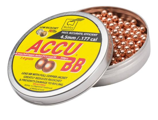 Picture of Webley ACCU-BB 4.5mm Copper Coated Lead BBs