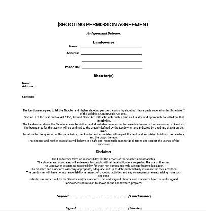 Picture of Shooting Permission