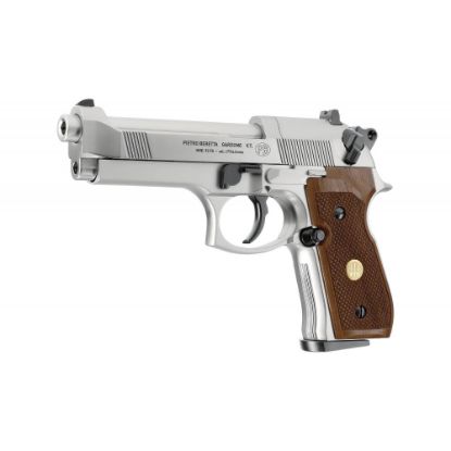 Picture of Umarex Beretta M92 FS Nickel with Wooden Grips