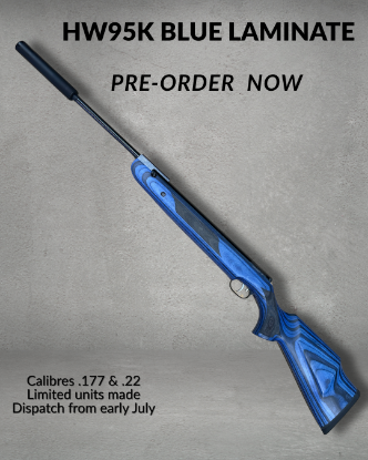 Picture of Limited Edition Weihrauch HW95K Blue Laminate With Silencer